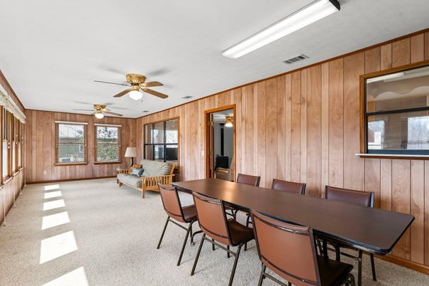 Dining room, Interior, Wooden Walls
