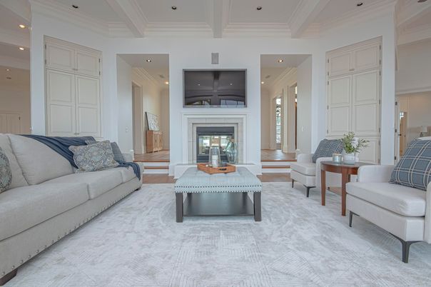 Fireplace, Interior, Living room, Recessed Lighting
