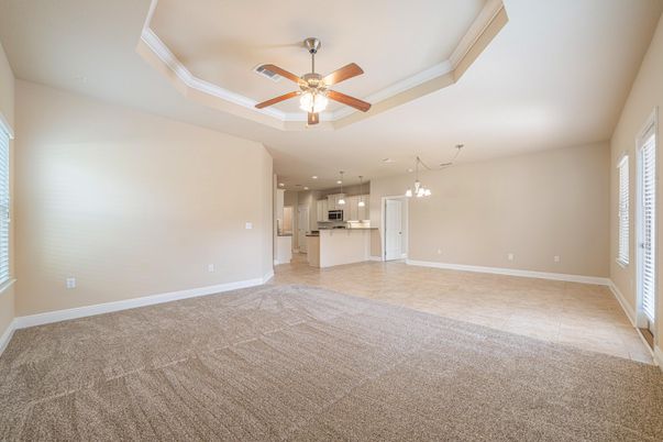 Empty room, Interior, Kitchen, Pendant Lights, Recessed Lighting