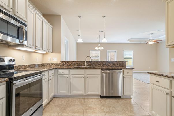 Interior, Kitchen, Pendant Lights, Recessed Lighting, Stainless Steel Appliances