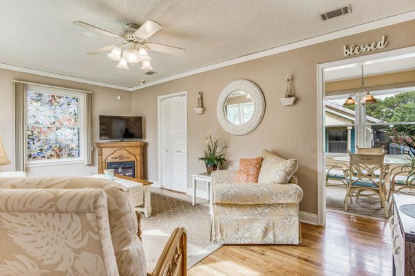 Dining room, Fireplace, Interior, Wood Texture Flooring