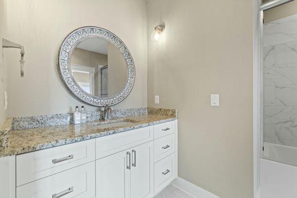Bathroom, Dual Sink Vanities, Interior, Marble Walls