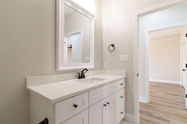 Bathroom, Dual Sink Vanities, Interior, Wood Texture Flooring