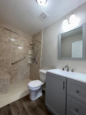 Bathroom, Interior, Wood Texture Flooring