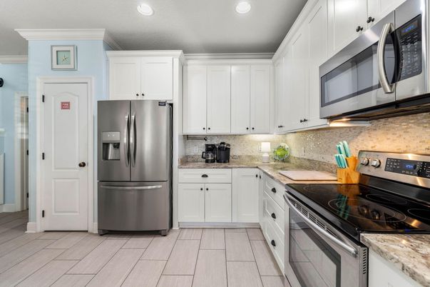 Interior, Kitchen, Recessed Lighting, Stainless Steel Appliances