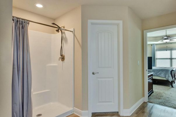 Bathroom, Bedroom, Interior, Recessed Lighting, Wood Texture Flooring