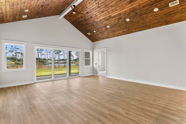 Empty room, Interior, Wooden Ceilings, Wood Texture Flooring