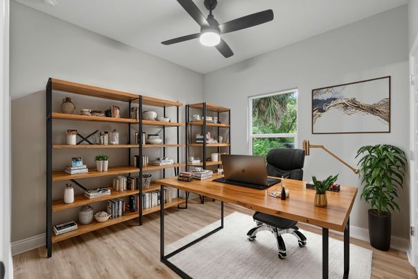 Home Office, Interior, Wood Texture Flooring