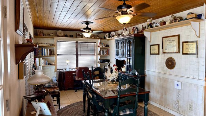 Dining room, Interior, Wooden Ceilings