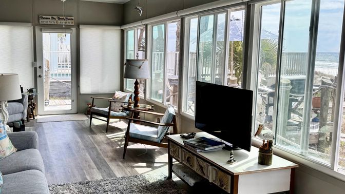 Interior, Sun Room, Wood Texture Flooring