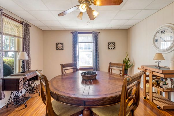 Dining room, Interior, Wood Texture Flooring