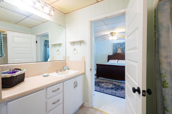 Bathroom, Bedroom, Dual Sink Vanities, Interior, Wood Texture Flooring