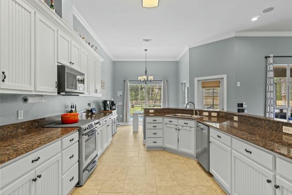 Chandelier, Interior, Kitchen, Recessed Lighting