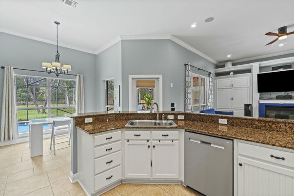 Chandelier, Interior, Kitchen, Recessed Lighting