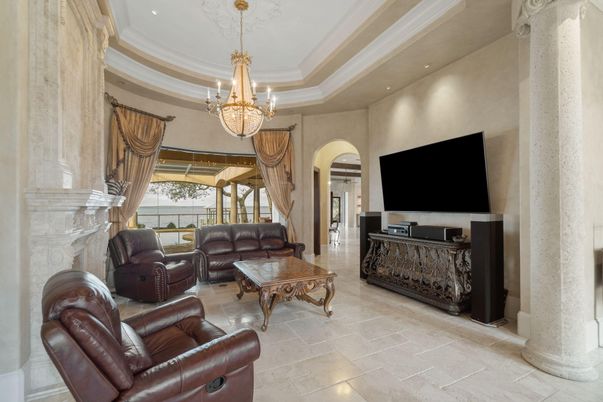 Chandelier, Interior, Living room, Recessed Lighting