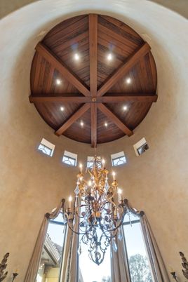 Chandelier, Interior, Recessed Lighting, Wooden Beams, Wooden Ceilings