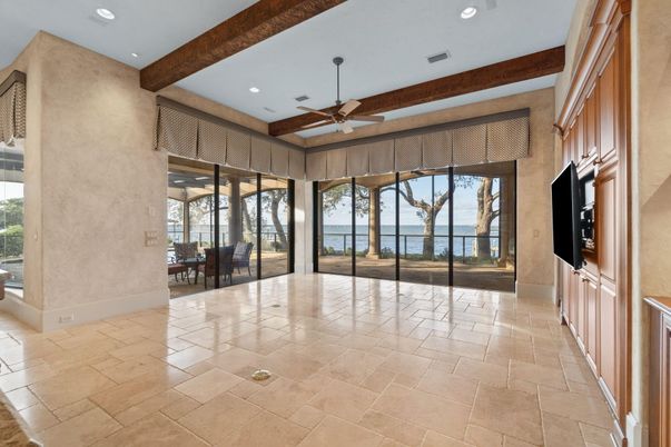Interior, Recessed Lighting, Water, Wooden Beams