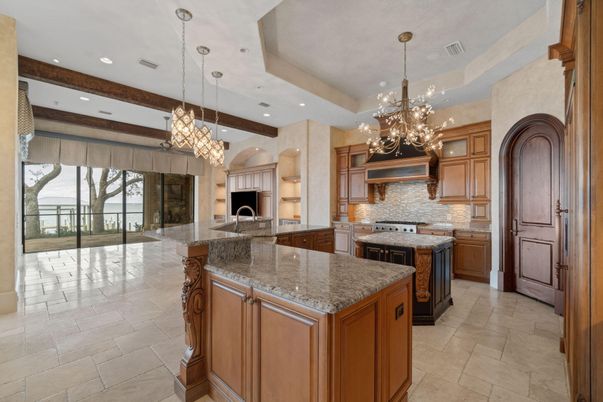 Chandelier, Interior, Kitchen, Pendant Lights, Recessed Lighting, Stainless Steel Appliances
