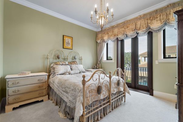 Bedroom, Chandelier, Interior