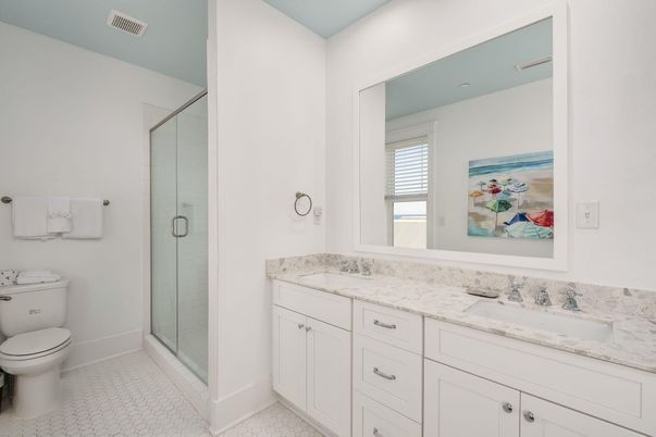 Bathroom, Dual Sink Vanities, Glass Shower, Interior