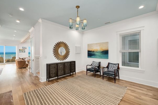 Interior, Pendant Lights, Recessed Lighting, Water, Wood Texture Flooring