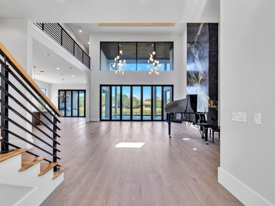 Interior, Pendant Lights, Piano, Recessed Lighting, Wood Texture Flooring