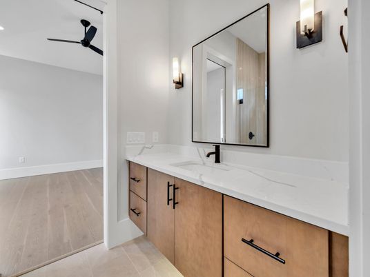 Bathroom, Dual Sink Vanities, Interior, Wood Texture Flooring