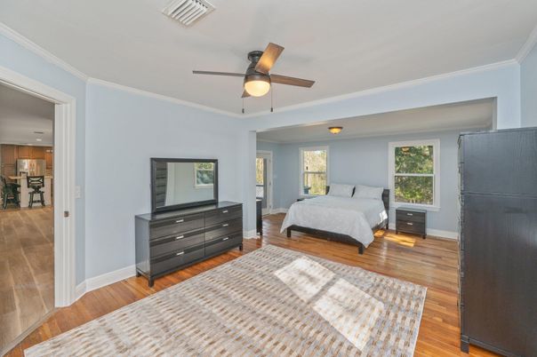 Bedroom, Interior, Wood Texture Flooring