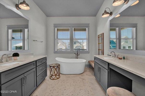 Bathroom, Dual Sink Vanities, Free Standing Baths, Interior