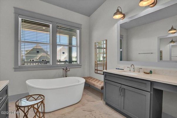 Bathroom, Dual Sink Vanities, Free Standing Baths, Interior