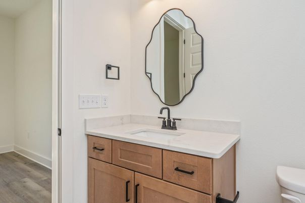 Bathroom, Dual Sink Vanities, Interior, Wood Texture Flooring