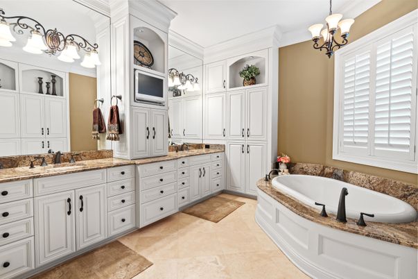 Bathroom, Dual Sink Vanities, Interior, Pendant Lights