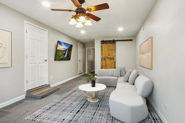 Interior, Living room, Recessed Lighting