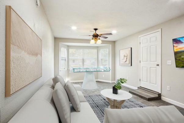 Interior, Living room, Recessed Lighting