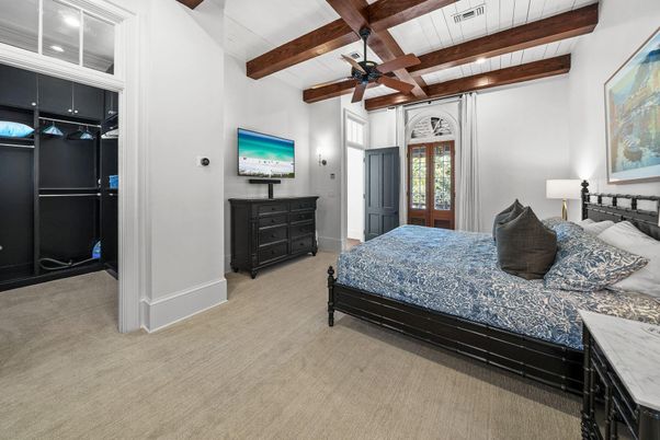 Bedroom, Interior, Wooden Beams