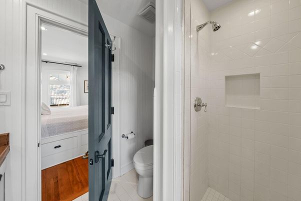 Bathroom, Interior, Recessed Lighting, Wood Texture Flooring