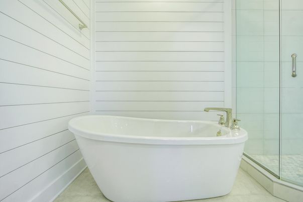 Bathroom, Free Standing Baths, Glass Shower, Interior