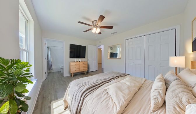 Bedroom, Interior, Wood Texture Flooring