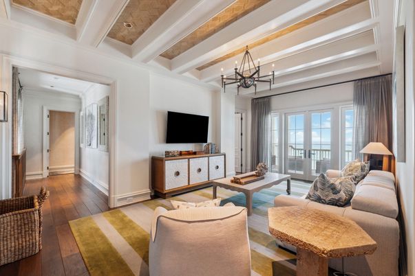 Chandelier, Interior, Living room, Wood Texture Flooring