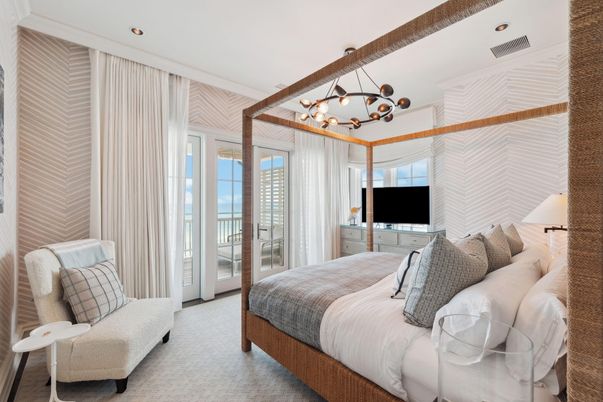 Bedroom, Interior, Pendant Lights, Recessed Lighting