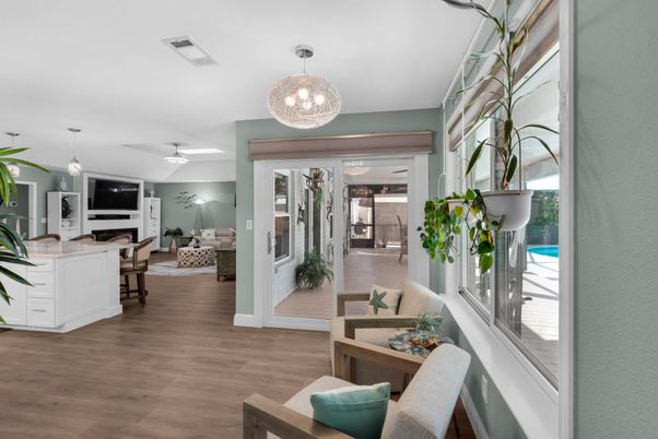 Chandelier, Interior, Living room, Wood Texture Flooring