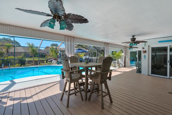 Dining room, Glass Ceilings, Interior, Pool, Sun Room, Wood Texture Flooring