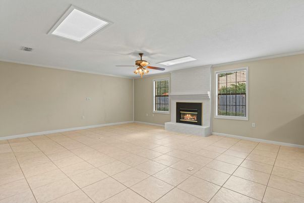 Empty room, Fireplace, Interior