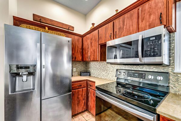 Interior, Kitchen, Recessed Lighting, Stainless Steel Appliances