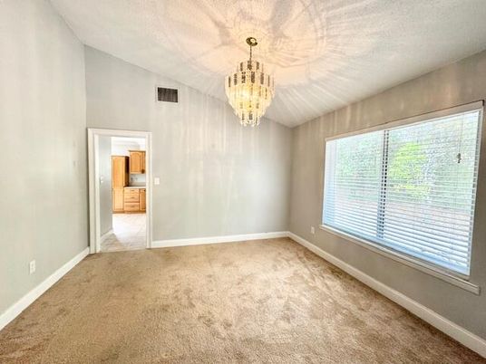 Chandelier, Empty room, Interior