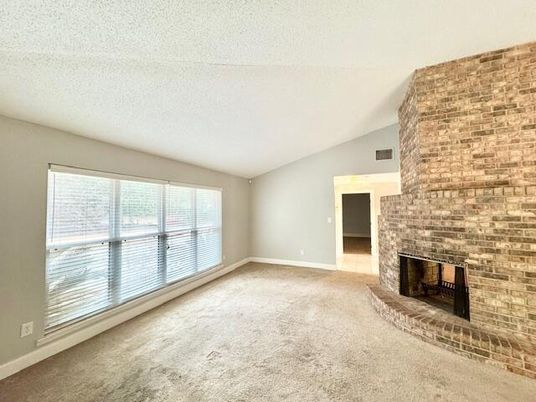 Empty room, Fireplace, Interior, Stone Walls
