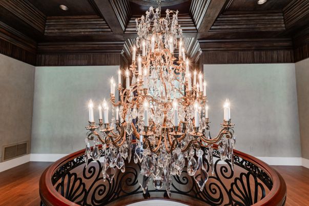 Chandelier, Interior, Wood Texture Flooring