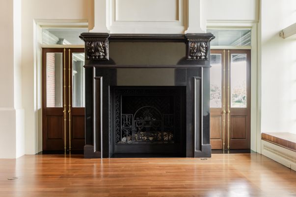 Fireplace, Interior, Wood Texture Flooring