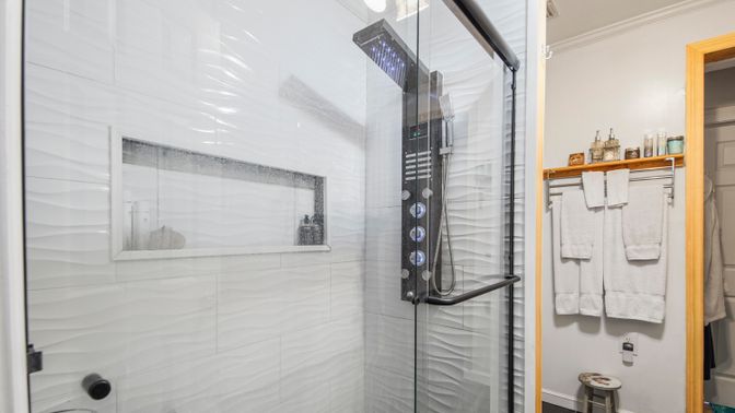 Bathroom, Glass Shower, Interior