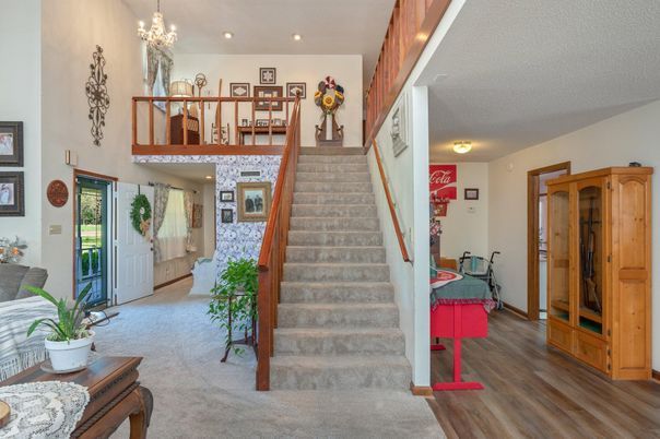 Chandelier, Interior, Recessed Lighting, Wood Texture Flooring